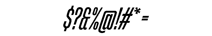 ChauffeurCompressedTest RegularItalic Font OTHER CHARS