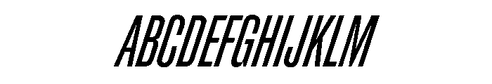 ChauffeurCompressedTest RegularItalic Font UPPERCASE