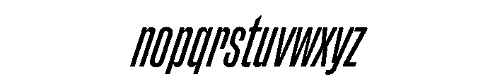 ChauffeurCompressedTest RegularItalic Font LOWERCASE
