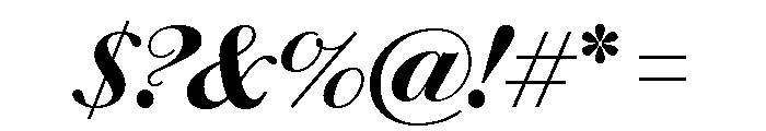 Chiswick Deck Bold Italic Font OTHER CHARS