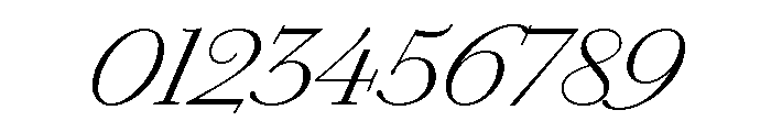 Chiswick Deck Extralight Italic Font OTHER CHARS