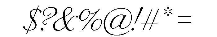 Chiswick Deck Extralight Italic Font OTHER CHARS