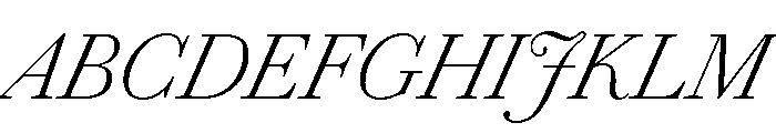 Chiswick Deck Extralight Italic Font UPPERCASE