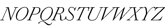 Chiswick Deck Extralight Italic Font UPPERCASE