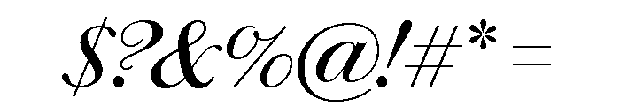 Chiswick Deck Regular Italic Font OTHER CHARS
