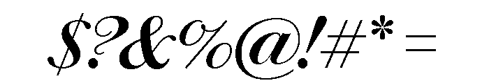 Chiswick Deck Semibold Italic Font OTHER CHARS