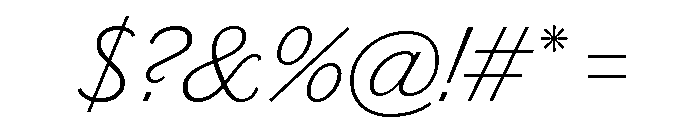 Chiswick Grotesque Extralight Italic Font OTHER CHARS
