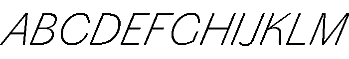 Chiswick Grotesque Extralight Italic Font UPPERCASE