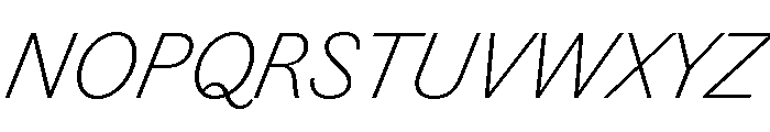Chiswick Grotesque Extralight Italic Font UPPERCASE
