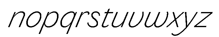 Chiswick Grotesque Extralight Italic Font LOWERCASE
