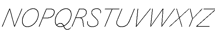 Chiswick Grotesque Thin Italic Font UPPERCASE