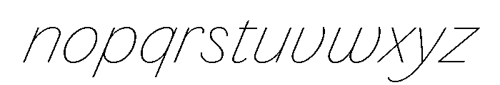 Chiswick Grotesque Thin Italic Font LOWERCASE