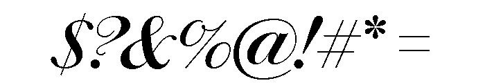 Chiswick Headline Semibold Italic Font OTHER CHARS