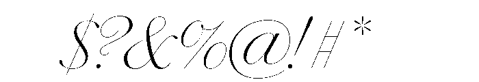Chiswick Poster Extralight Italic Font OTHER CHARS