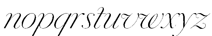 Chiswick Poster Extralight Italic Font LOWERCASE