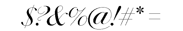 Chiswick Poster Regular Italic Font OTHER CHARS
