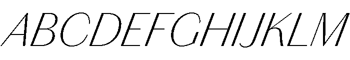 Chiswick Sans Extralight Italic Font UPPERCASE