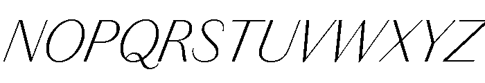 Chiswick Sans Extralight Italic Font UPPERCASE