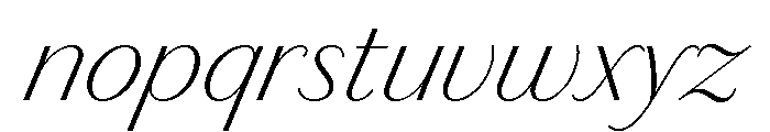 Chiswick Sans Extralight Italic Font LOWERCASE