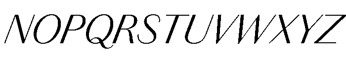 Chiswick Sans Light Italic Font UPPERCASE