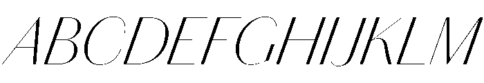 Chiswick Sans Poster Extralight Italic Font UPPERCASE
