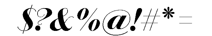 Chiswick Sans Poster Fat Italic Font OTHER CHARS