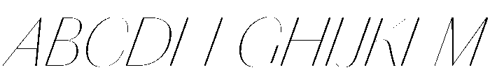 Chiswick Sans Poster Thin Italic Font UPPERCASE