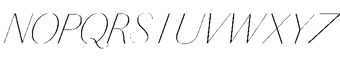 Chiswick Sans Poster Thin Italic Font UPPERCASE