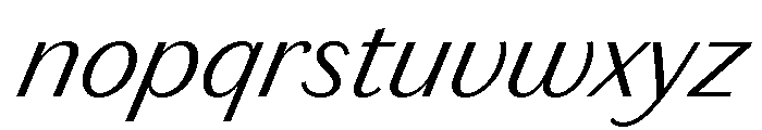 Chiswick Sans Text Light Italic Font LOWERCASE