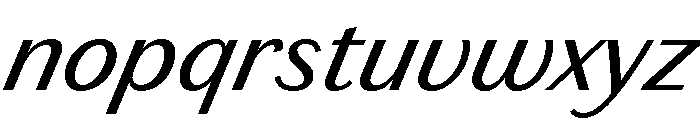 Chiswick Sans Text Regular Italic Font LOWERCASE