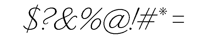 Chiswick Sans Text Thin Italic Font OTHER CHARS