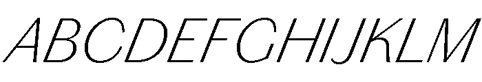 Chiswick Sans Text Thin Italic Font UPPERCASE
