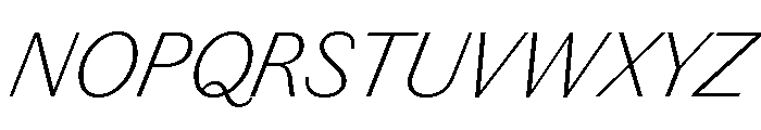 Chiswick Sans Text Thin Italic Font UPPERCASE