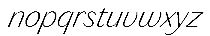 Chiswick Sans Text Thin Italic Font LOWERCASE