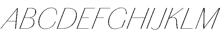 Chiswick Sans Thin Italic Font UPPERCASE