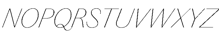 Chiswick Sans Thin Italic Font UPPERCASE