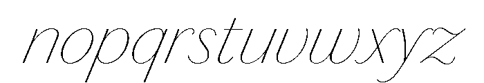 Chiswick Sans Thin Italic Font LOWERCASE