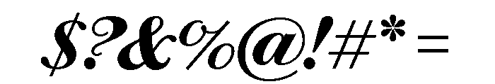 Chiswick Text Bold Italic Font OTHER CHARS
