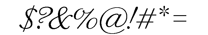 Chiswick Text Extralight Italic Font OTHER CHARS