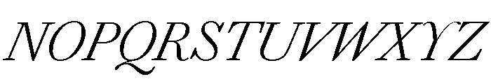 Chiswick Text Extralight Italic Font UPPERCASE