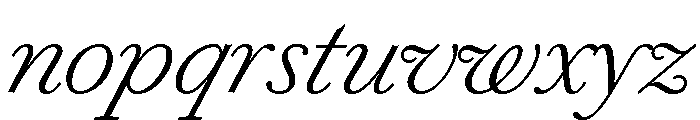 Chiswick Text Extralight Italic Font LOWERCASE