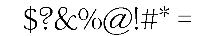 Chiswick Text Extralight Font OTHER CHARS