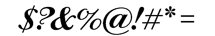 Chiswick Text Semibold Italic Font OTHER CHARS