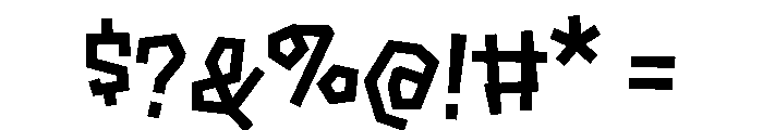 Chop Medium Font OTHER CHARS