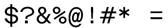 ChromaMonoST Light Font OTHER CHARS