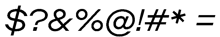 ChromaST LightItalic Font OTHER CHARS