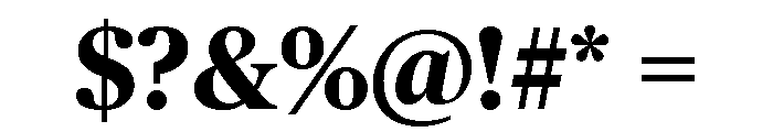 Chubb Publico Bold Font OTHER CHARS