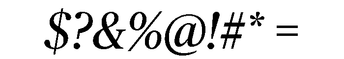Chubb Publico Italic Font OTHER CHARS