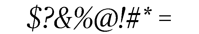 Chubb Publico Light Italic Font OTHER CHARS