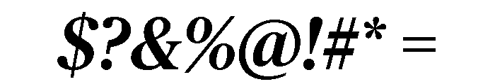 Chubb Publico Medium Italic Font OTHER CHARS